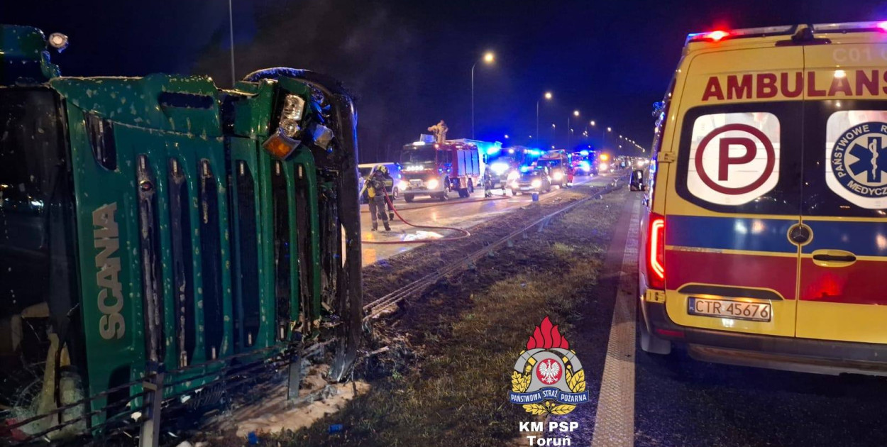 Groźny wypadek na autostradzie A1