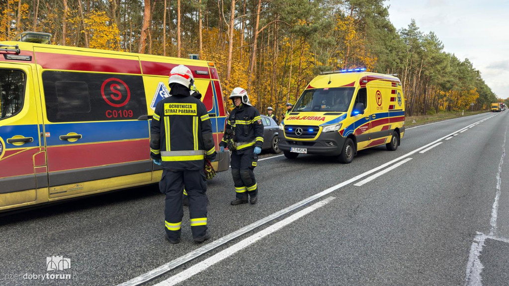 Groźny wypadek na trasie Toruń-Bydgoszcz
