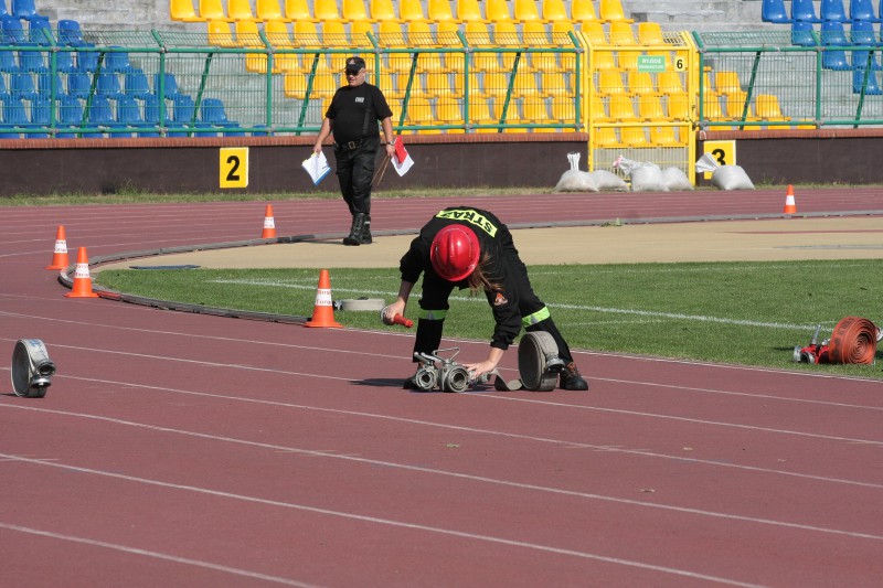 Strażacy rywalizowali na stadionie