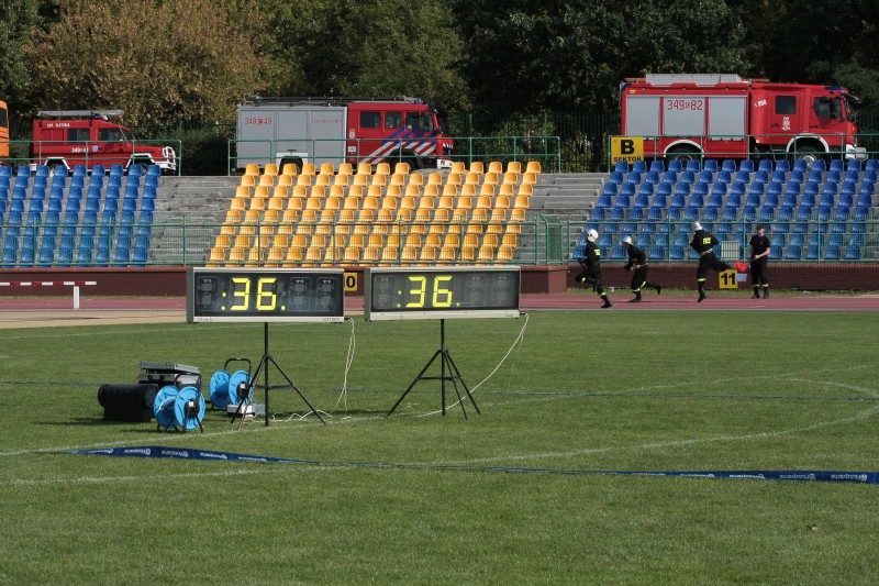 Strażacy rywalizowali na stadionie