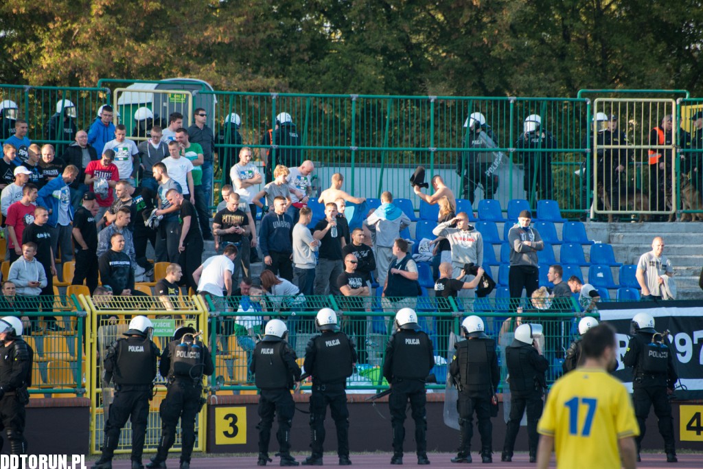Elana Toruń - KKS Kalisz. Mecz z zadymą