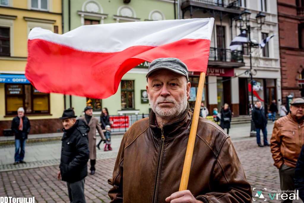 Protest KOD na Rynku Staromiejskim