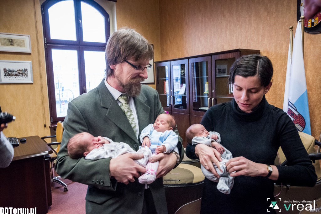 Trojaczki spotykają się z prezydentem