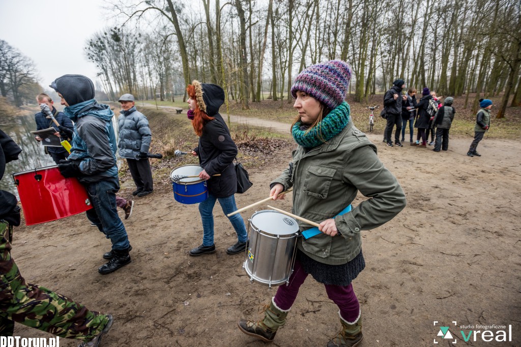 Aktywiści protestowali w parku