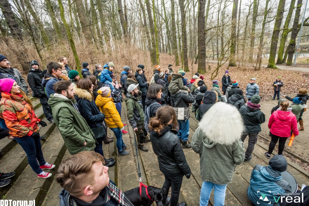 Aktywiści protestowali w parku