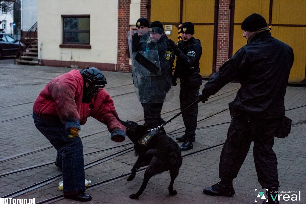 Straż miejska - szkolenie walki w tramwajach