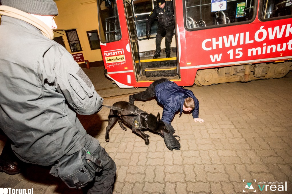 Straż miejska - szkolenie walki w tramwajach