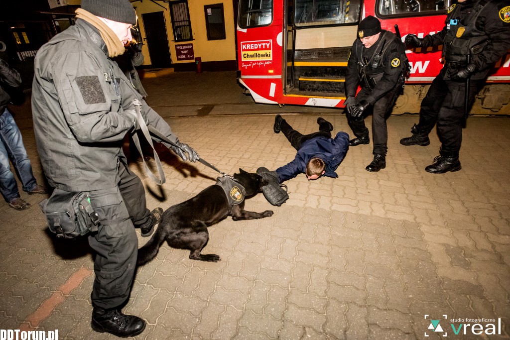 Straż miejska - szkolenie walki w tramwajach