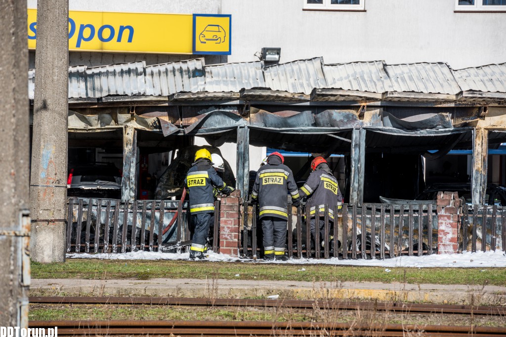 Pożar na rogu ul. Rydygiera i Wschodniej