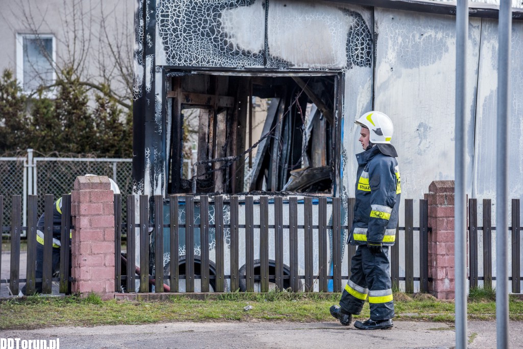 Pożar na rogu ul. Rydygiera i Wschodniej