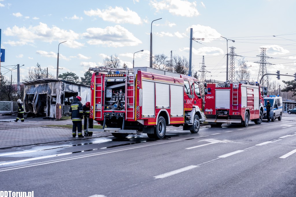 Pożar na rogu ul. Rydygiera i Wschodniej