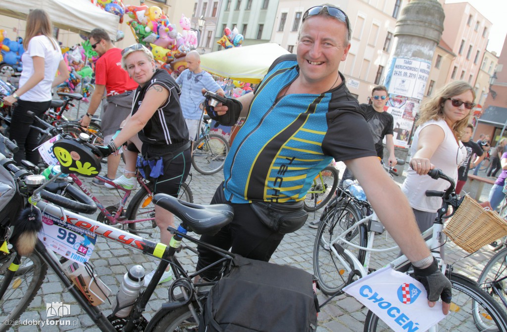 Setki rowerów na ulicach Torunia