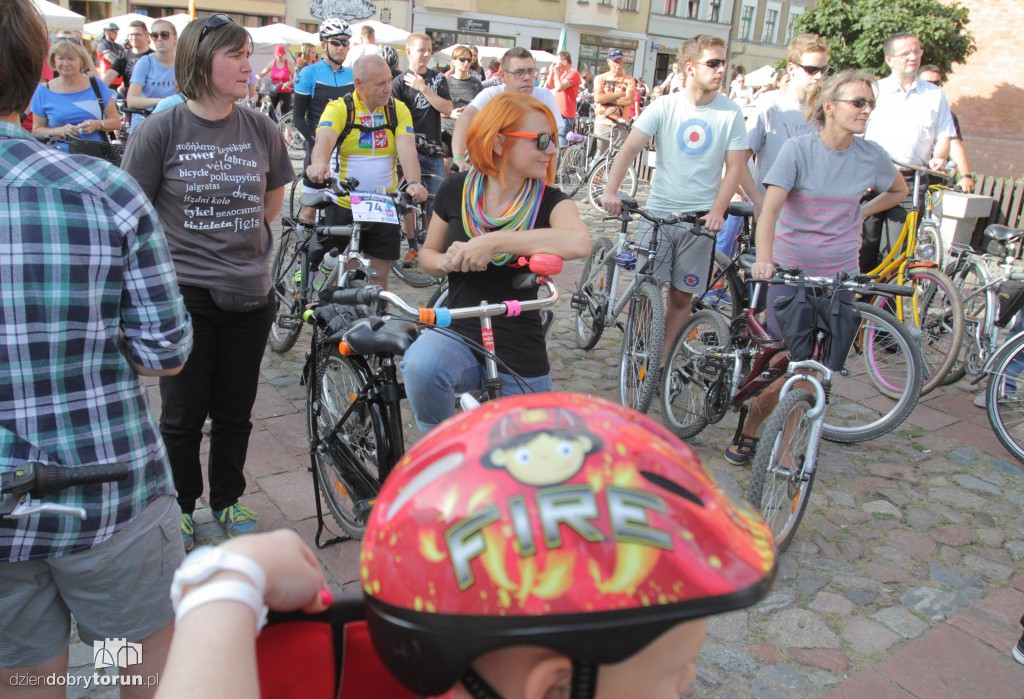 Setki rowerów na ulicach Torunia