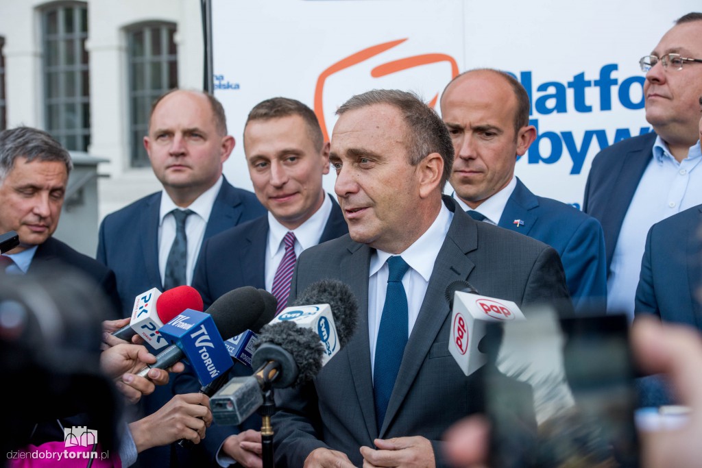 Liderzy PO na konwencji w Toruniu