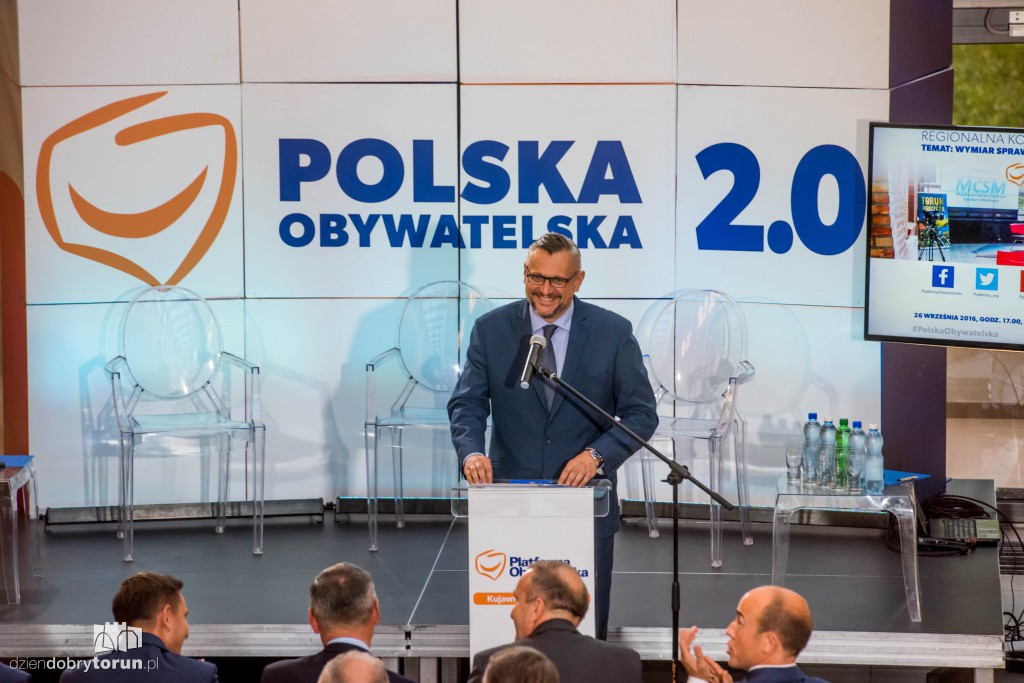 Liderzy PO na konwencji w Toruniu