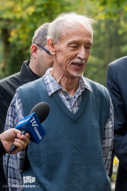 Ernst Koerner na grobie pradziadka