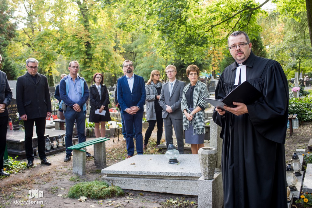 Ernst Koerner na grobie pradziadka