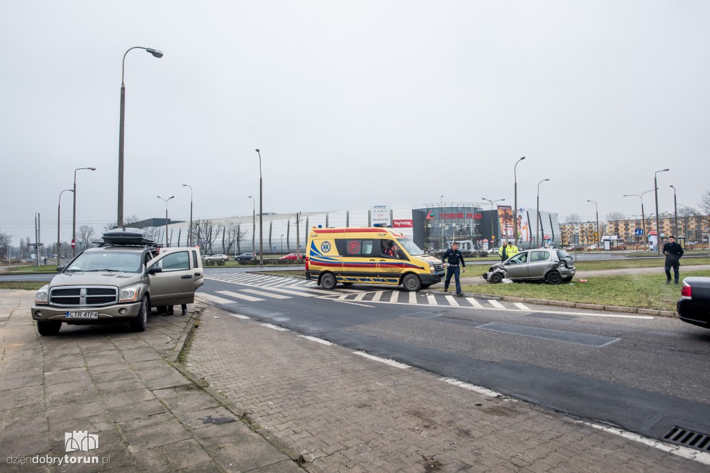 Wypadek przy galerii Toruń Plaza