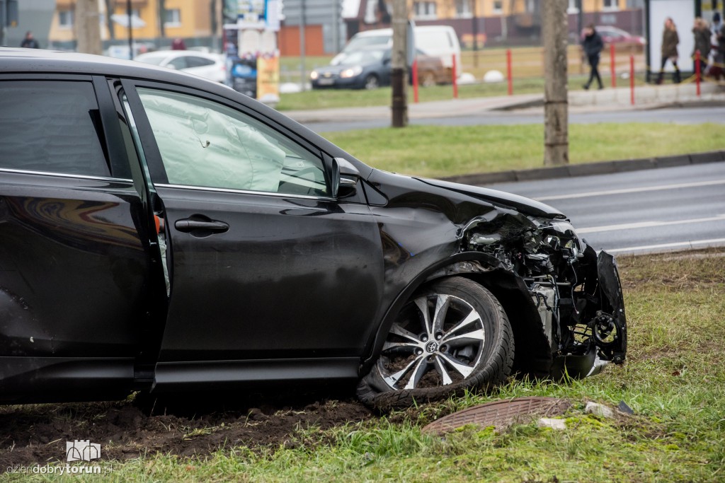 Wypadek przy galerii Toruń Plaza