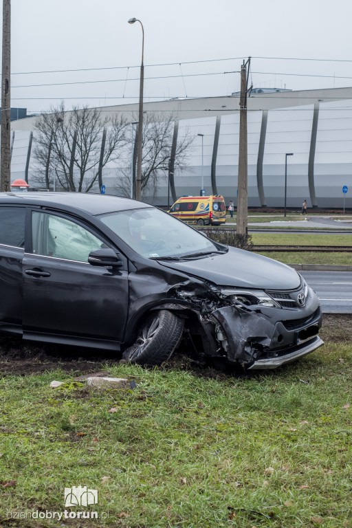 Wypadek przy galerii Toruń Plaza