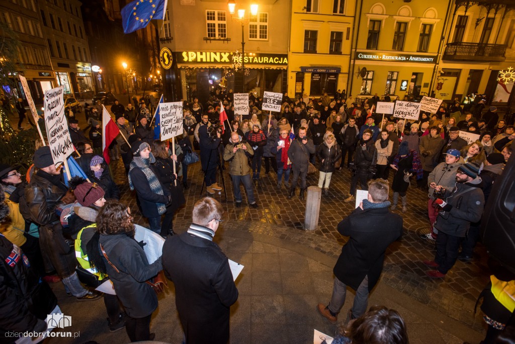 Protest studentów w Toruniu