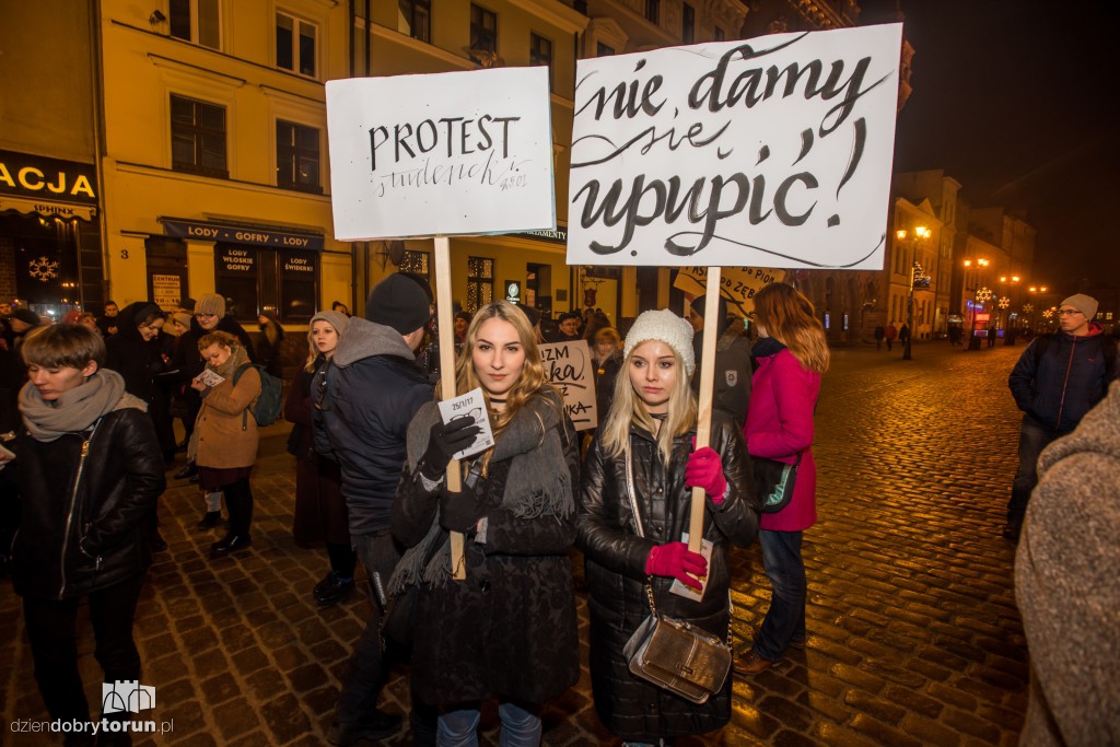 Protest studentów w Toruniu