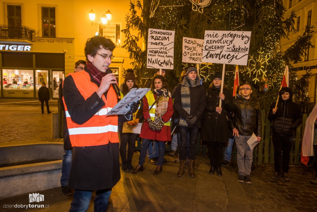 Protest studentów w Toruniu