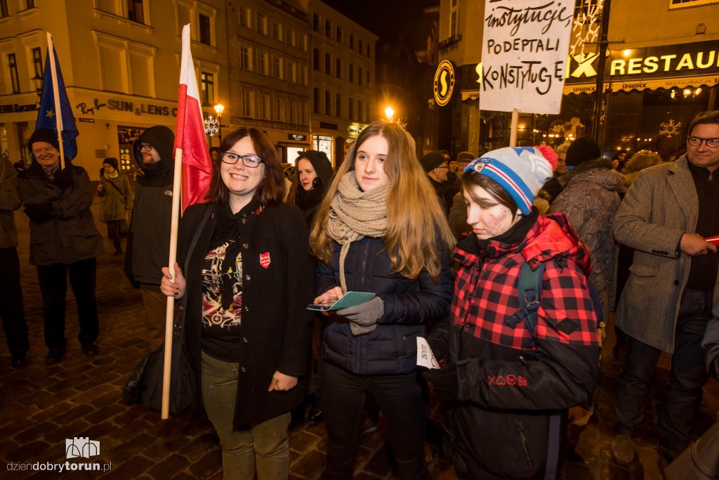 Protest studentów w Toruniu