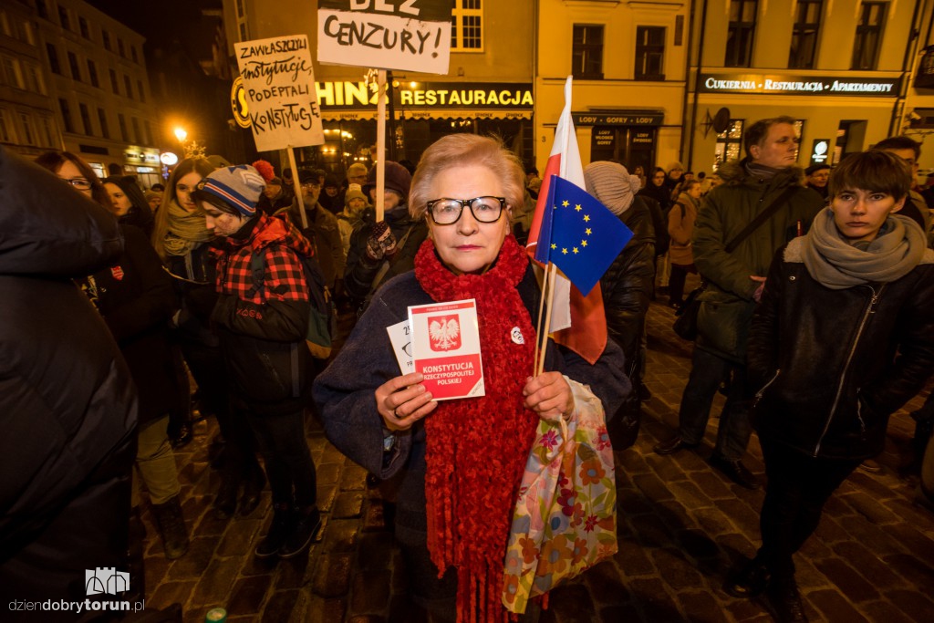 Protest studentów w Toruniu
