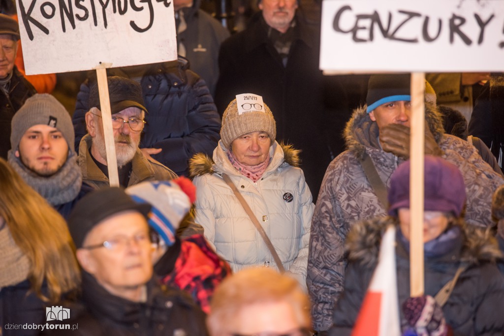 Protest studentów w Toruniu
