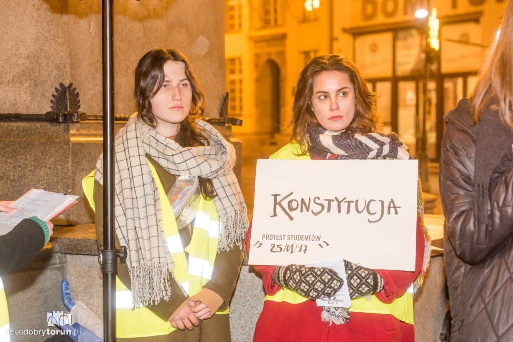 Protest studentów w Toruniu