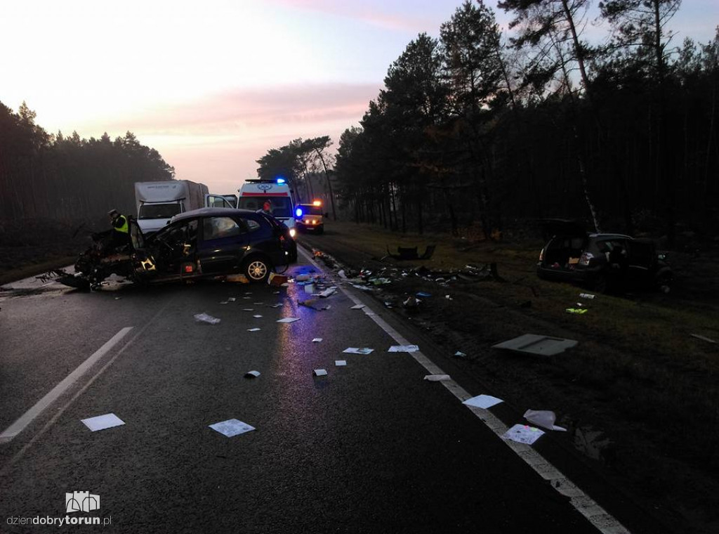 Wypadek na trasie do Torunia