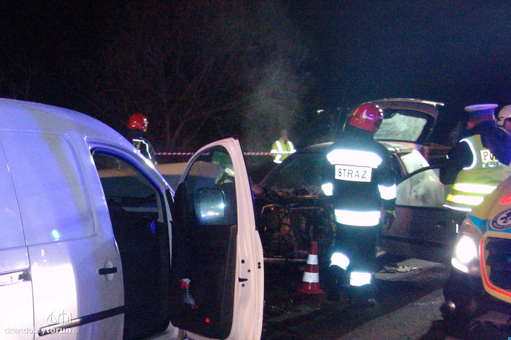 Wypadek na trasie do Torunia