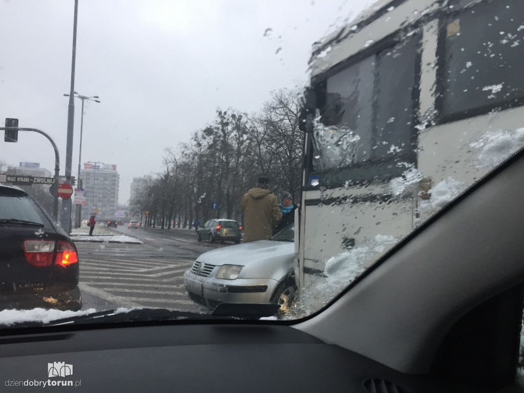 Zderzenie w centrum Torunia