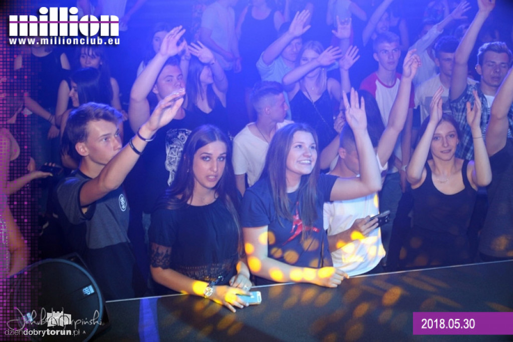 Sobotnia impreza w klubie Milion