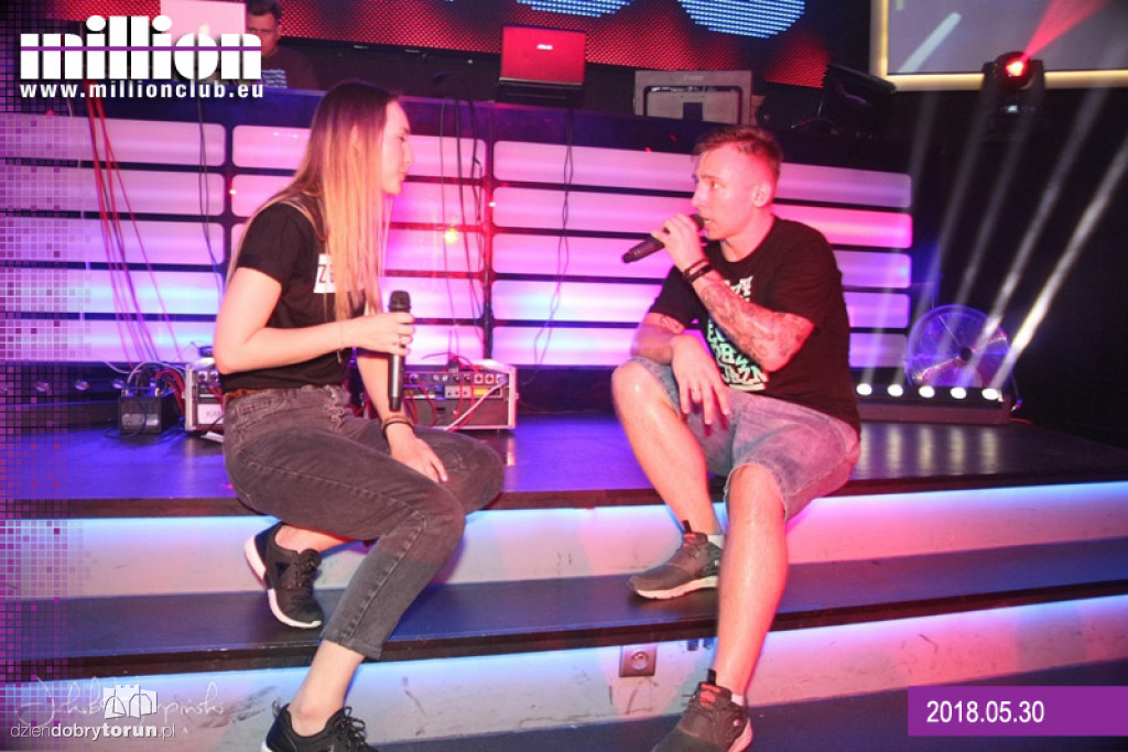 Sobotnia impreza w klubie Milion