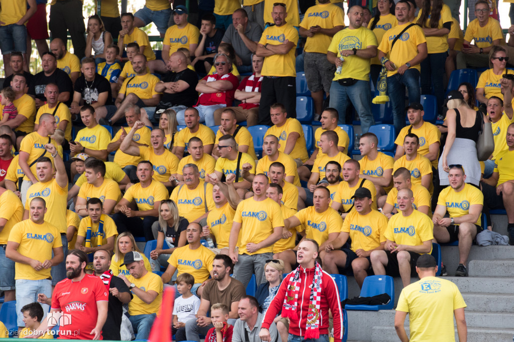 Kibice na meczu Elana Toruń - Widzew Łódź