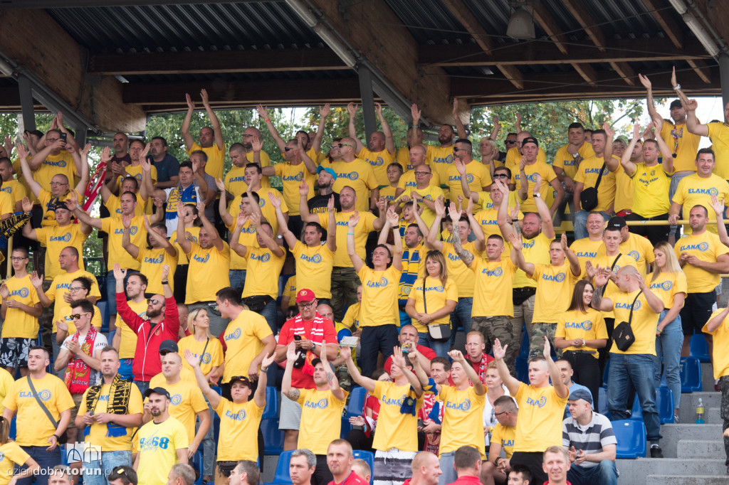 Kibice na meczu Elana Toruń - Widzew Łódź
