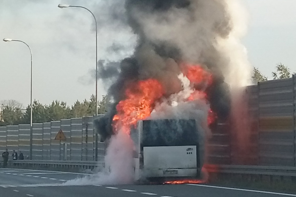 Środowy pożar autobusu MZK w Lubiczu