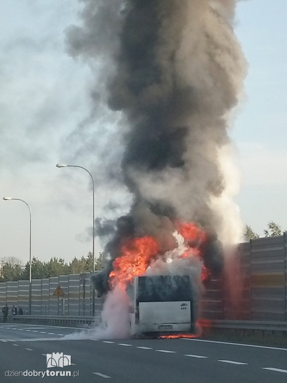 Środowy pożar autobusu MZK w Lubiczu