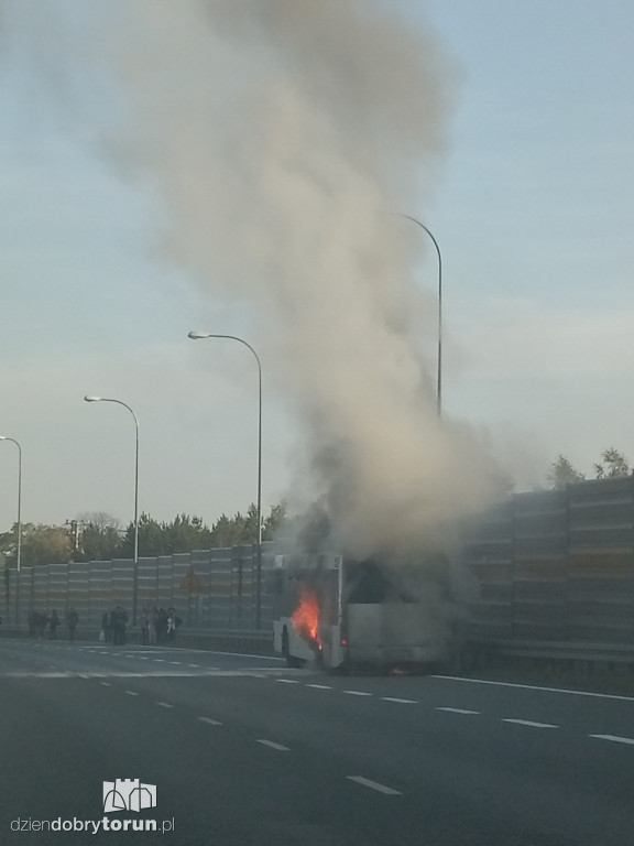 Środowy pożar autobusu MZK w Lubiczu