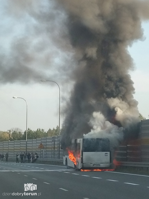 Środowy pożar autobusu MZK w Lubiczu