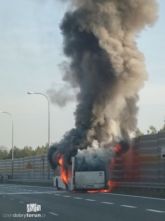 Środowy pożar autobusu MZK w Lubiczu