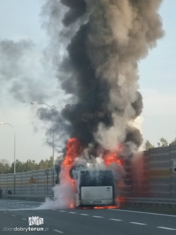 Środowy pożar autobusu MZK w Lubiczu