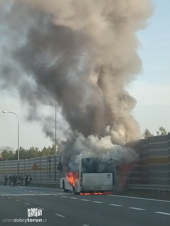 Środowy pożar autobusu MZK w Lubiczu