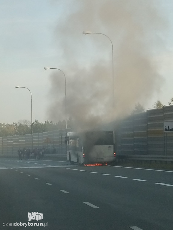 Środowy pożar autobusu MZK w Lubiczu