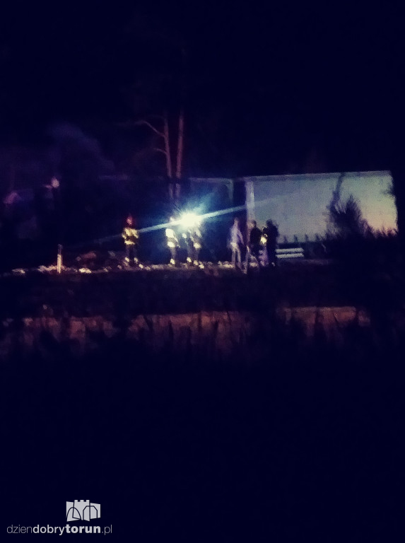 Pożar tira na S10 niedaleko Torunia