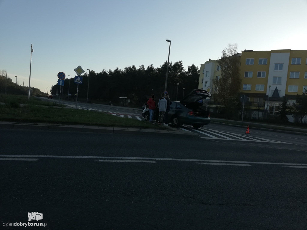 Kolizja na osiedlu na Skarpie