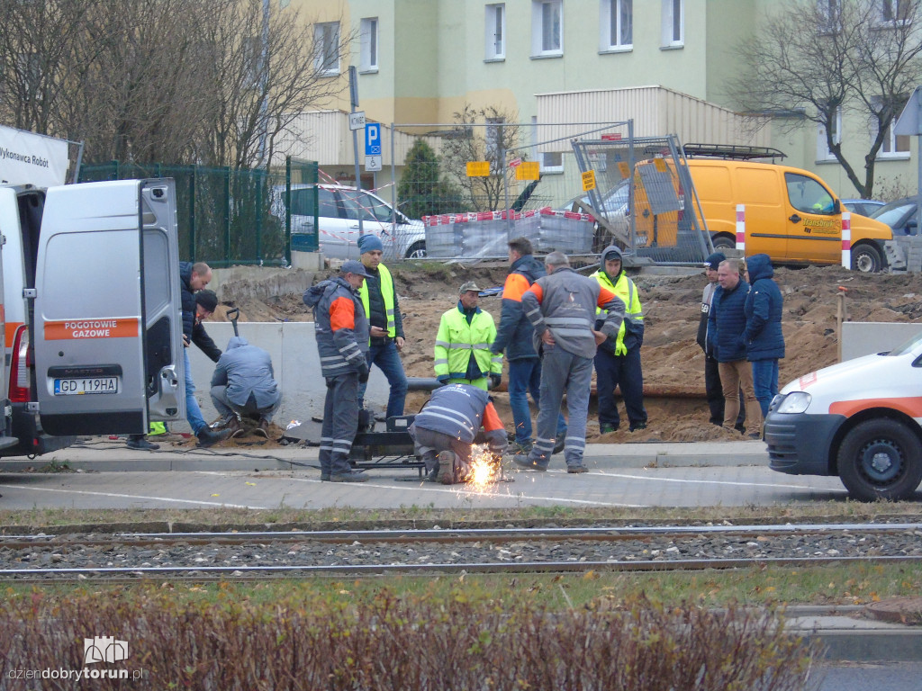 Uszkodzenie gazociągu na Skarpie
