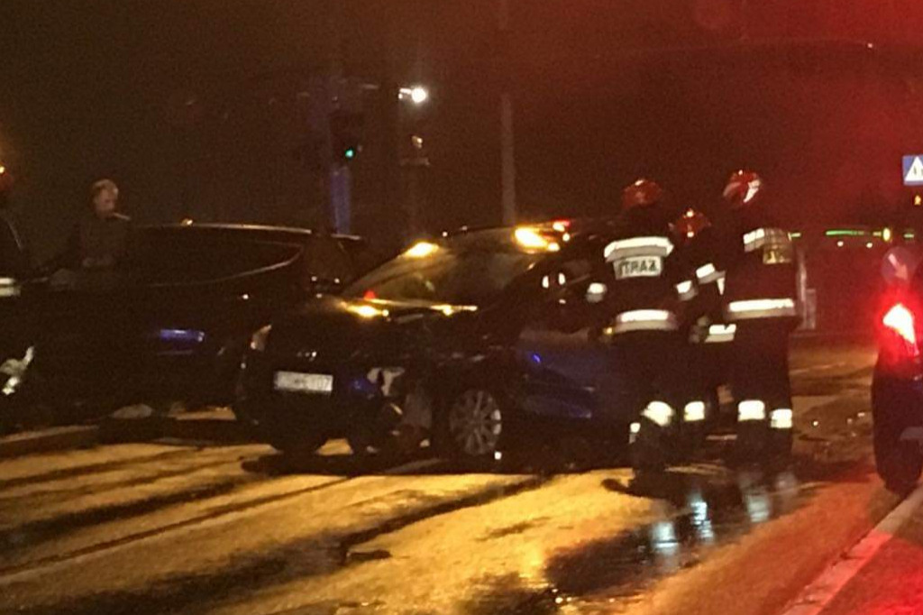 Zderzenie na Grudziądzkiej koło McDonald's